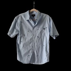 Zula Surf Palm Tree light blue Button Down Shirt